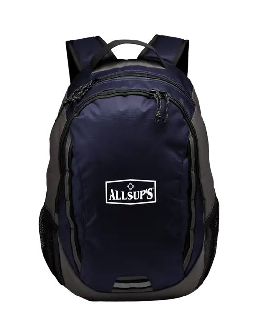 Ridge Deep Navy/Dark Charcoal Laptop Backpack w/ALLSUP'S Logo
