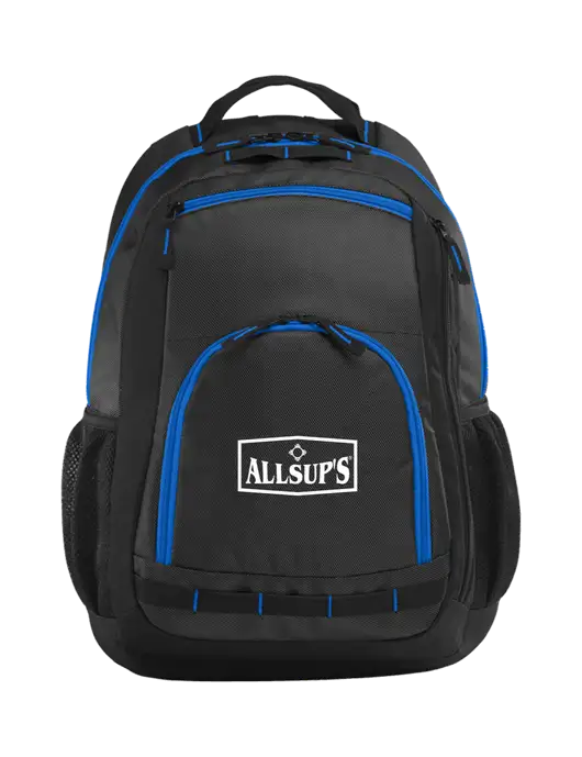 Xtreme Black/Dark Grey/Royal Blue Backpack w/ALLSUP'S Logo