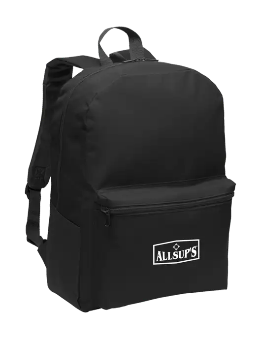 Casual Black Lightweight Laptop Backpack w/ALLSUP'S Logo