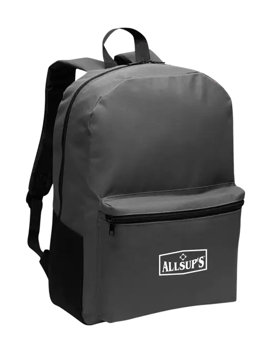 Casual Dark Charcoal Lightweight Laptop Backpack w/ALLSUP'S Logo