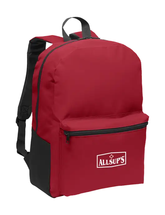 Casual Red Lightweight Laptop Backpack w/ALLSUP'S Logo