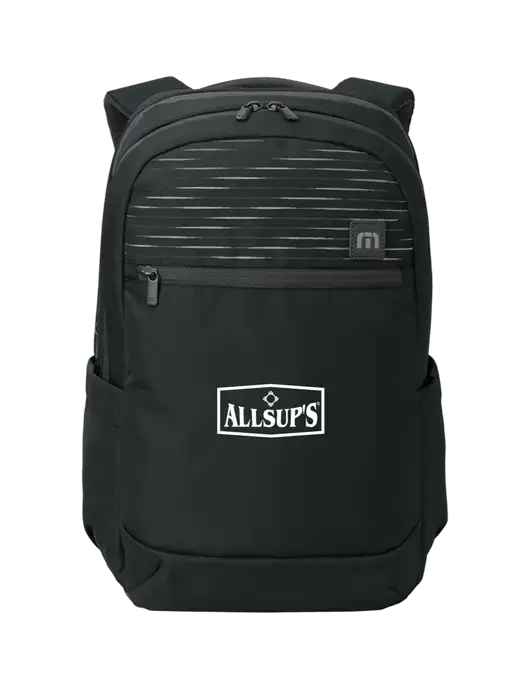 TravisMathew Black Approach Backpack w/ALLSUP'S Logo