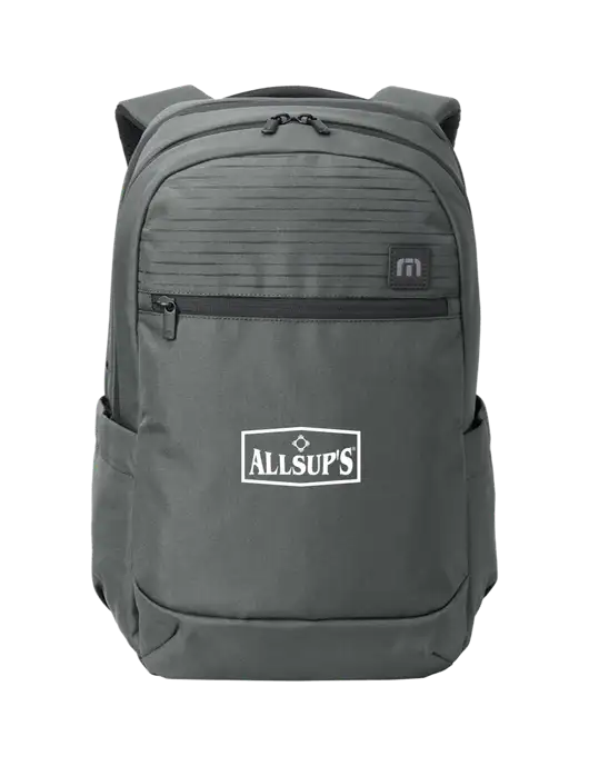 TravisMathew Dark Medium Grey Approach Backpack w/ALLSUP'S Logo