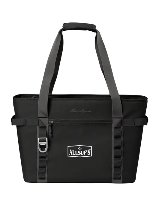 Eddie Bauer Black/Medium Grey Max Cool Tote Cooler  w/ALLSUP'S Logo