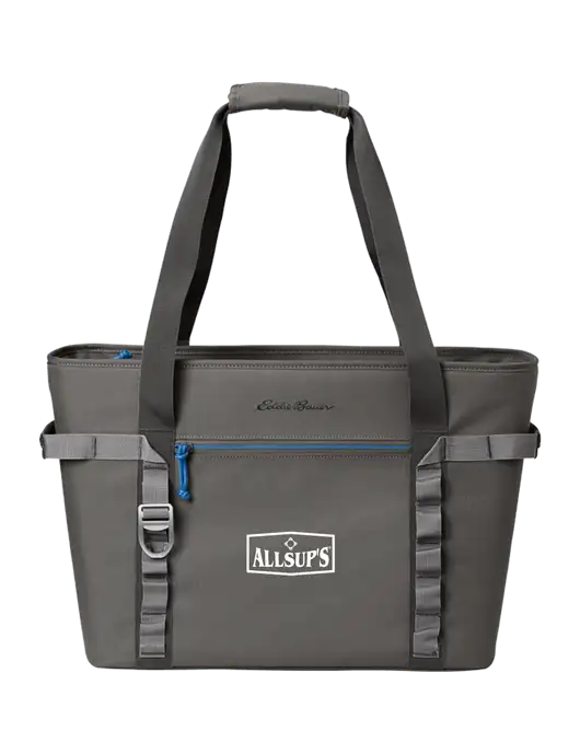 Eddie Bauer Dark Medium Grey/Royal Max Cool Tote Cooler  w/ALLSUP'S Logo
