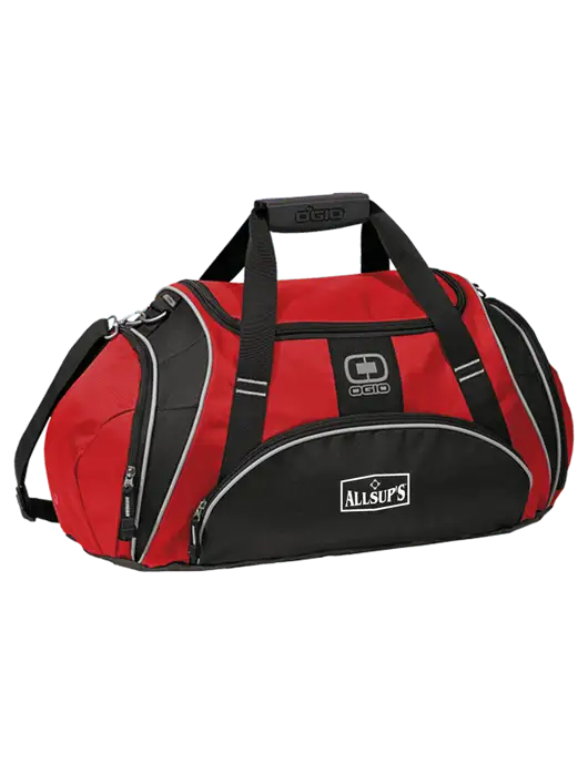 OGIO Red Crunch Duffel
 w/ALLSUP'S Logo
