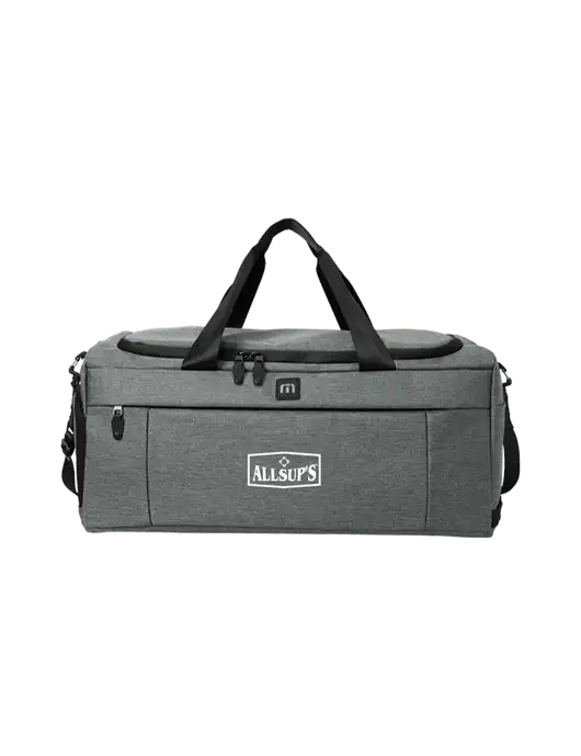 TravisMathew Dark Grey Heather Duration Duffel w/ALLSUP'S Logo