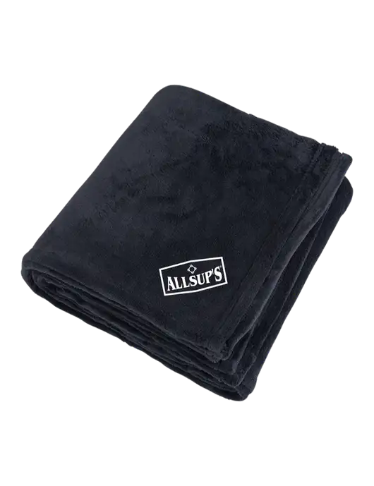 Mountain Lodge Black Blanket w/ALLSUP'S Logo