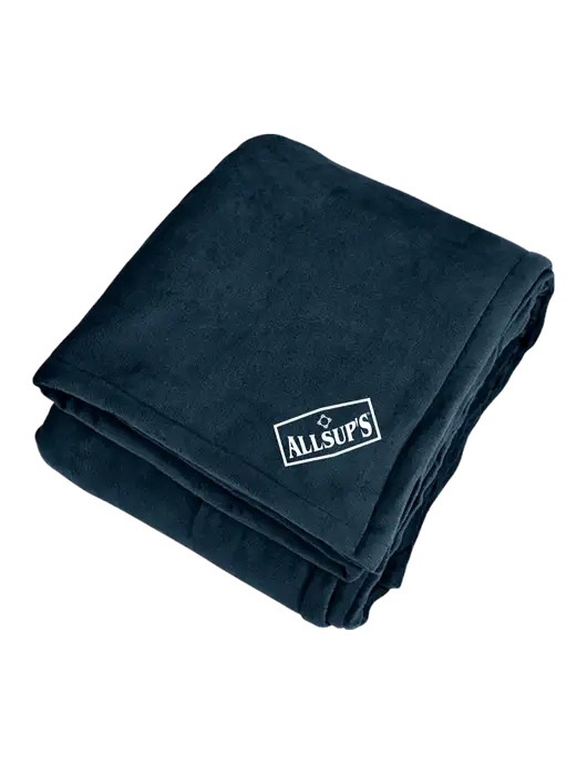 Mountain Lodge Navy Eclipse Blanket w/ALLSUP'S Logo
