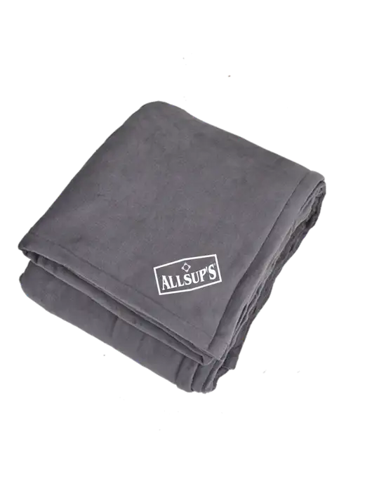 Oversized Graphite Ultra Plush Blanket Graphite w/ALLSUP'S Logo