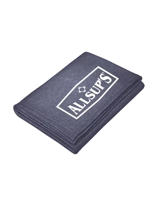 Core Heather Navy Fleece Sweatshirt Blanket w/ALLSUP'S Logo