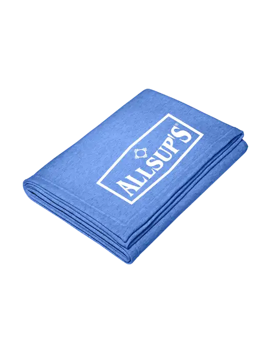 Core Heather Royal Fleece Sweatshirt Blanket w/ALLSUP'S Logo