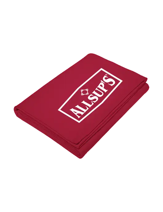 Core Red Fleece Sweatshirt Blanket w/ALLSUP'S Logo