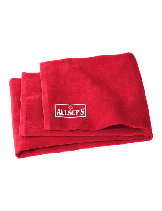 Red Beach Towel w/ALLSUP'S Logo