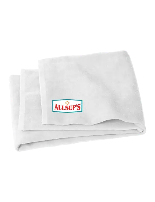 White Beach Towel w/ALLSUP'S Logo
