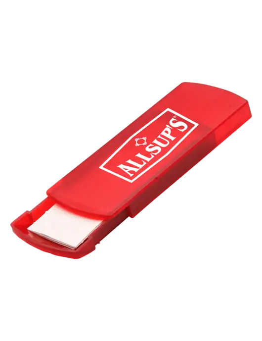 Slide Right Red Bandage Dispenser w/ALLSUP'S Logo
