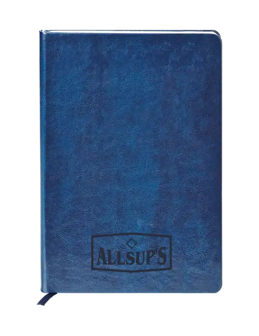 Fabrizio Blue Hard Cover 5.75 x 8.3 Journal w/ALLSUP'S Logo
