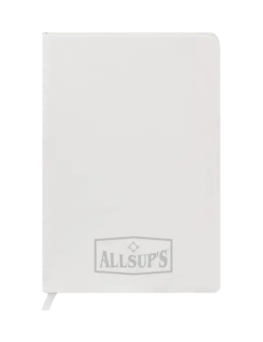 Fabrizio White Hard Cover 5.75 x 8.3  Journal w/ALLSUP'S Logo