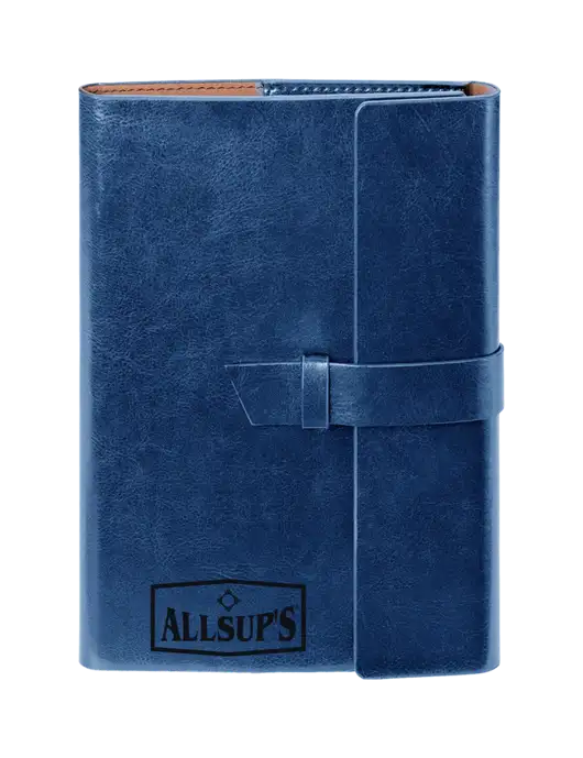 Fabrizio Blue 6.875 x 9.56 Portfolio w/ALLSUP'S Logo