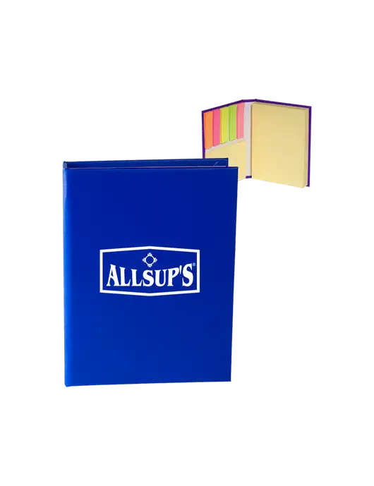 Dark Royal Blue Sticky Book Folio, 3.125 x 4.125 w/ALLSUP'S Logo