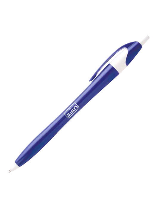 Novella Royal/White Executive Pen - Blue Ink w/ALLSUP'S Logo