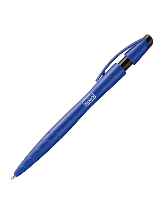 Awali Blue Metallic Pen - Black Ink w/ALLSUP'S Logo