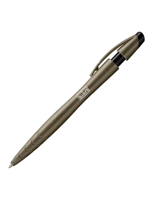 Awali Grey Metallic Pen - Black Ink w/ALLSUP'S Logo