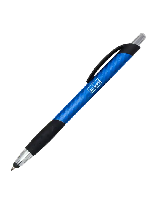 Sunray Blue Stylus Pen - Black Ink w/ALLSUP'S Logo