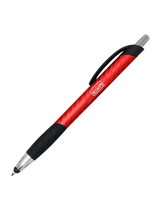 Sunray Red Stylus Pen - Black Ink w/ALLSUP'S Logo