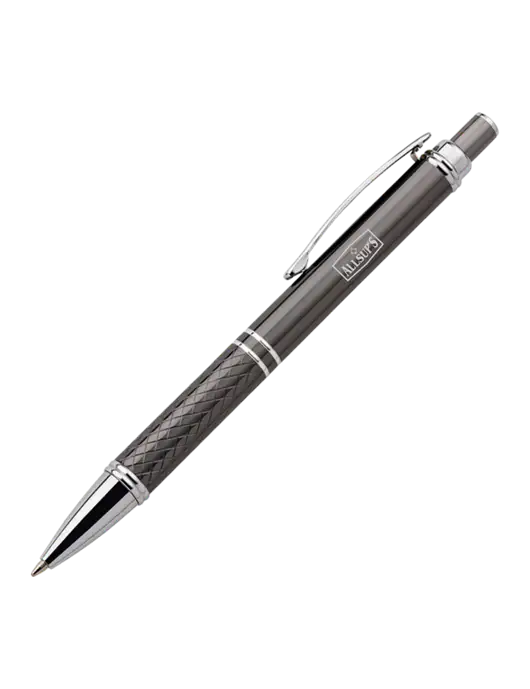 Dark Grey Stellar Scribe Pen - Black Ink w/ALLSUP'S Logo