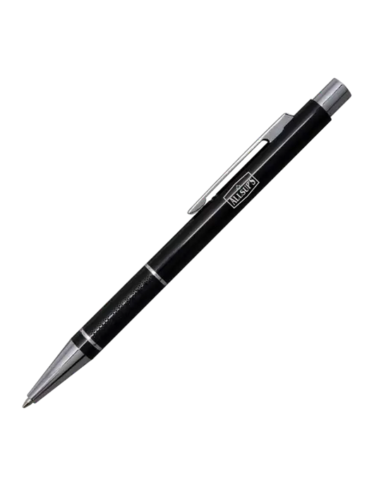 St George Black Pen - Blue Ink w/ALLSUP'S Logo