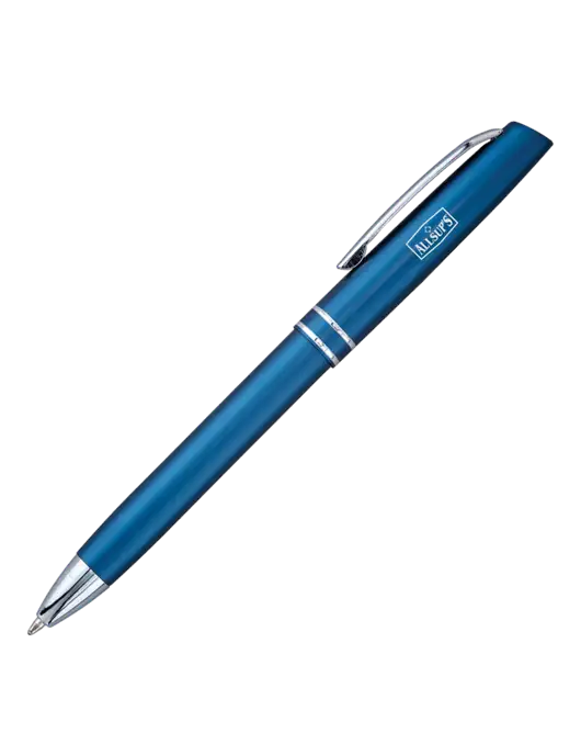Blue Anguilla Black Ink Pen w/ALLSUP'S Logo
