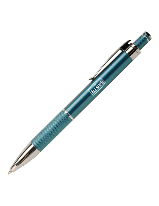 Diamond Etched Sapphire Pen - Black Ink w/ALLSUP'S Logo