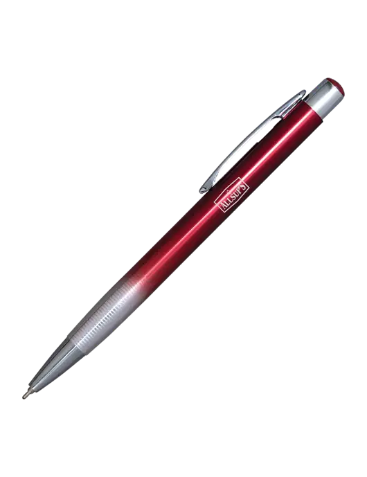 Desi Ombre Maroon Pen - Black Ink w/ALLSUP'S Logo