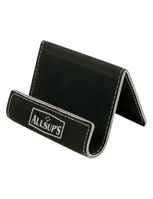 Black Leatherette Card & Phone Holder w/ALLSUP'S Logo