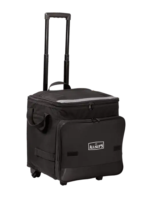 Black Rolling Cooler w/ALLSUP'S Logo