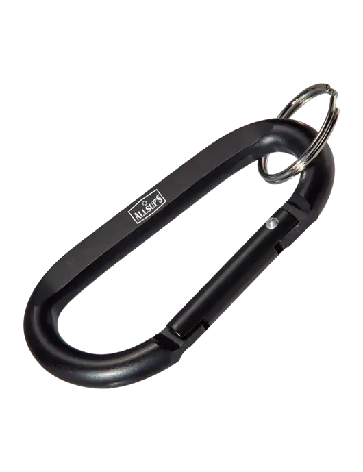 Black Carabiner & Key Ring w/ALLSUP'S Logo
