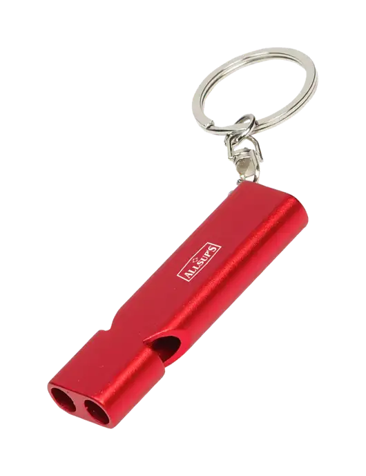 Quick Alert Red Safety Whistle w/ALLSUP'S Logo