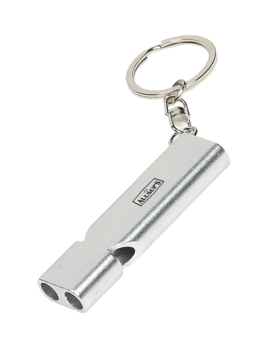 Quick Alert Silver Safety Whistle w/ALLSUP'S Logo