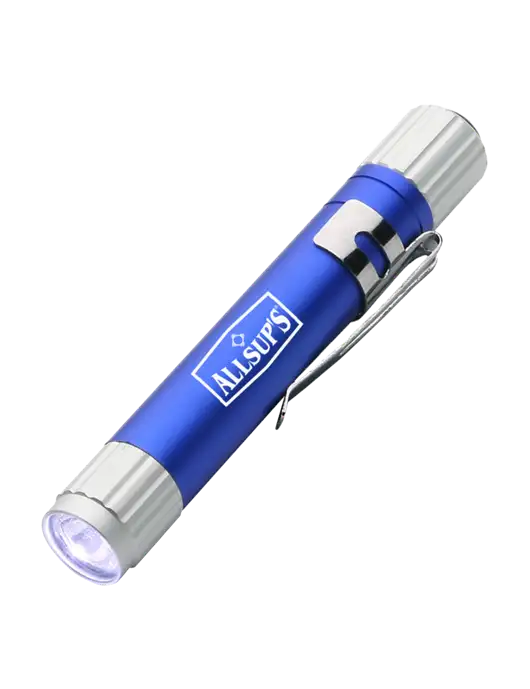 Blue Aluminum LED Penlight w/ALLSUP'S Logo