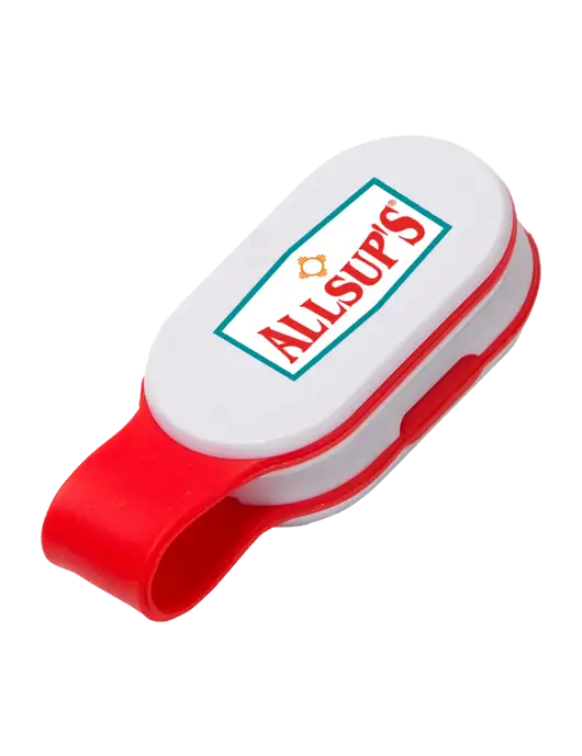 Magna Clip Red Personal Safety Light w/ALLSUP'S Logo