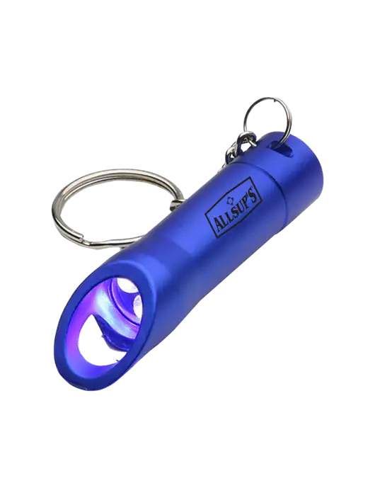 Royal Pocket LED Flashlight with Bottle Opener & Keychain w/ALLSUP'S Logo