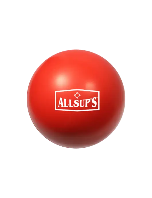 Red Stress Reliever Ball w/ALLSUP'S Logo