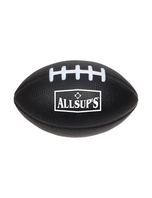 Black Stress Reliever Football w/ALLSUP'S Logo