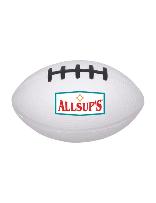 White Stress Reliever Football w/ALLSUP'S Logo