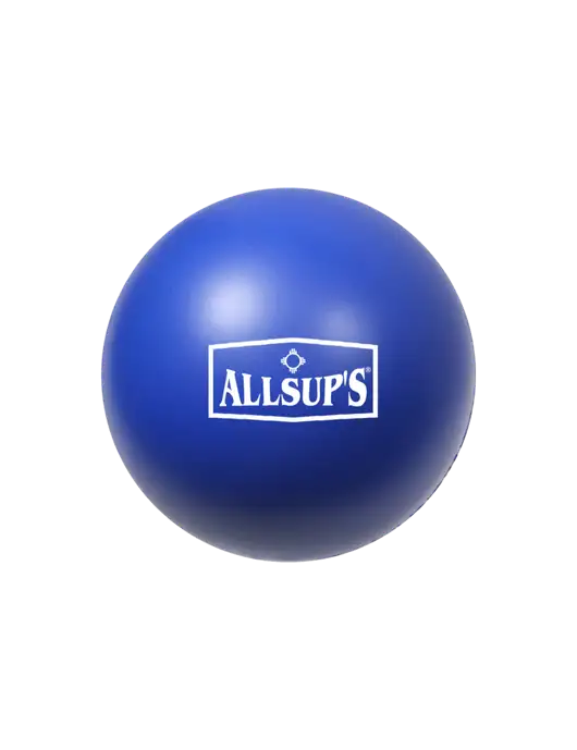 Dark Royal Blue Stress Reliever Ball w/ALLSUP'S Logo