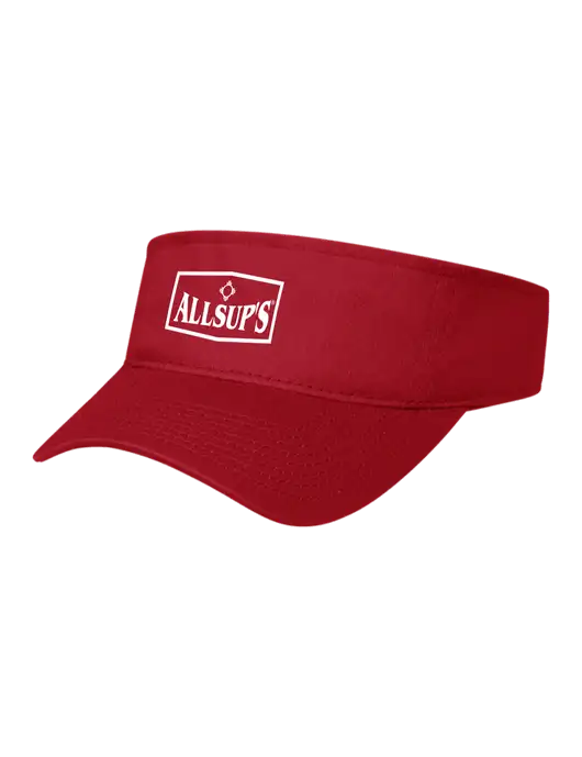 Red Cap Visor w/ALLSUP'S Logo