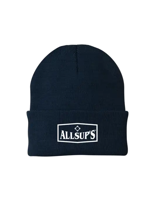 Navy Knit Cap w/ALLSUP'S Logo