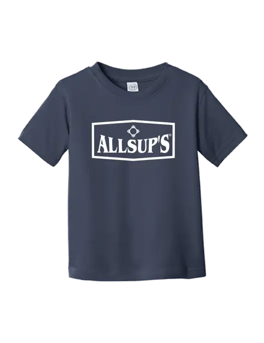 Rabbit Skins Navy Toddler Fine Jersey Tee w/ALLSUP'S Logo