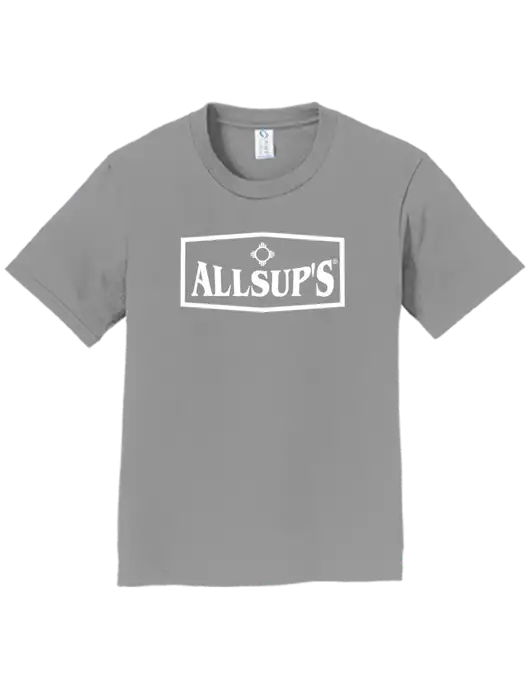 Youth Ring Spun Medium Grey 4.5 oz T-Shirt w/ALLSUP'S Logo